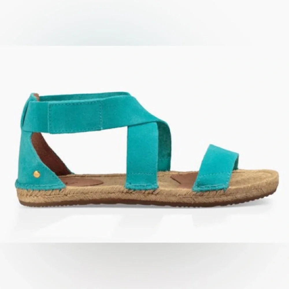 Ugg Mila strappy blue suede leather sandals